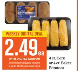 Mariano's 4 ct. Corn or 4 ct. Baker Potatoes offer