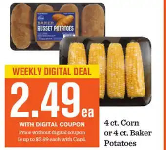 Mariano's 4 ct. Corn or 4 ct. Baker Potatoes offer