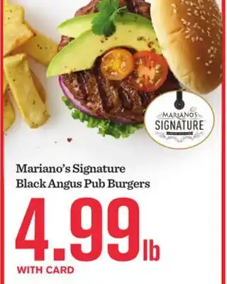 Mariano's Mariano's Signature Black Angus Pub Burgers offer