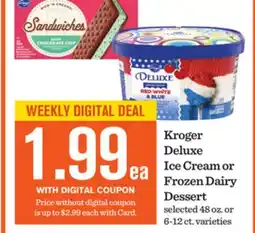 Mariano's Kroger Deluxe Ice Cream or Frozen Dairy Dessert offer