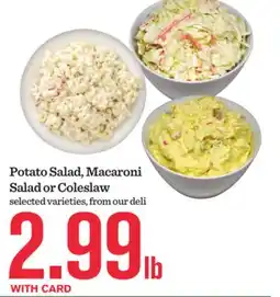 Mariano's Potato Salad, Macaroni Salad or Coleslaw offer