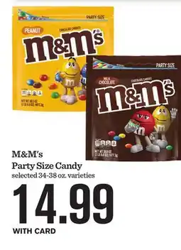 Mariano's M & M' s Party Size Candy offer