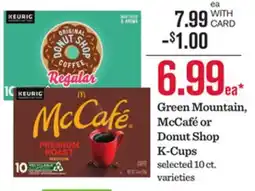Mariano's Green Mountain, McCafé or Donut Shop K-Cups offer