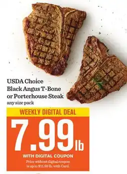 Mariano's USDA Choice Black Angus T-Bone or Porterhouse Steak offer