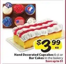 Winn Dixie Hand Decorated Cupcakes or Bar Cakes offer