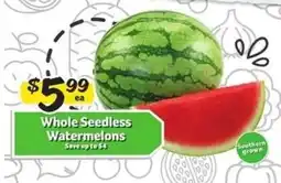 Winn Dixie Whole Seedless Watermelons offer