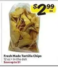 Winn Dixie Fresh Made Tortilla Chips offer