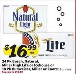 Winn Dixie Natural Light, Miller Lite offer