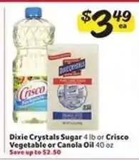 Winn Dixie Dixie Crystals Sugar or Crisco Oil offer