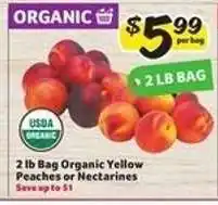 Winn Dixie 2 lb Bag Organic Yellow Peaches or Nectarines offer