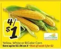 Winn Dixie Yellow, White or BiColor Corn offer