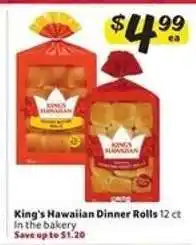 Winn Dixie King's Hawaiian Dinner Rolls offer