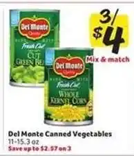 Winn Dixie Del Monte Canned Vegetables offer