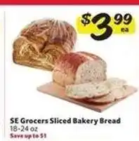 Winn Dixie SE Grocers Sliced Bakery Bread offer