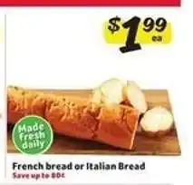 Winn Dixie French Bread or Italian Bread offer