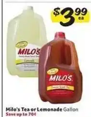 Winn Dixie Milo's Tea or Lemonade offer