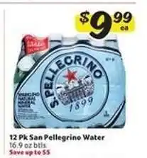 Winn Dixie SAN PELLEGRINO WATER offer