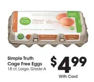 Kroger Simple Truth Cage-Free Eggs offer