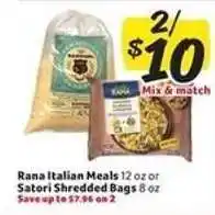 Winn Dixie Rana Italian Meals or Satori Shredded Bags offer