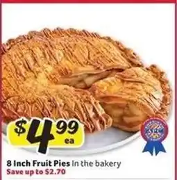 Winn Dixie 8 Inch Fruit Pies offer