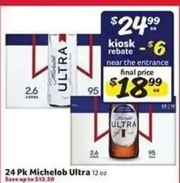 Winn Dixie 24 Pk Michelob Ultra offer