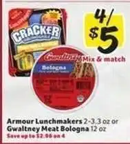 Winn Dixie Armour LunchMakers or Gwaltney Meat Bologna offer