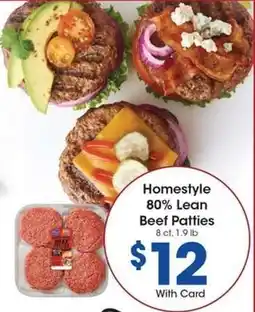 Kroger Homestyle 80% Lean Beef Patties offer