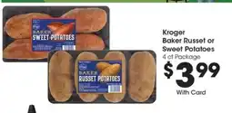 Kroger Kroger Baker Russet or Sweet Potatoes offer