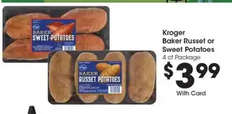 Kroger Kroger Baker Russet or Sweet Potatoes offer