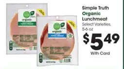 Kroger Simple Truth Organic Lunchmeat offer