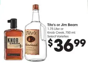 Kroger Tito's or Jim Beam offer