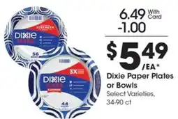 Kroger Dixie Paper Plates or Bowls offer