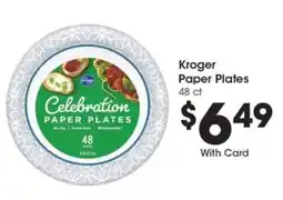 Kroger Kroger Paper Plates offer