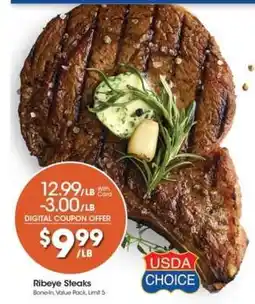Kroger Ribeye Steaks offer
