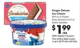 Kroger Kroger Deluxe Ice Cream offer