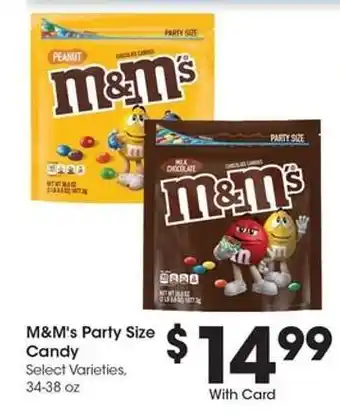 Kroger M&M's Party Size Candy offer