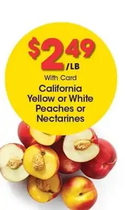 Kroger California Yellow or White Peaches or Nectarines offer
