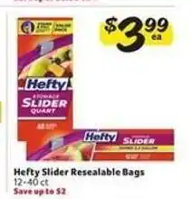 Winn Dixie Hefty Slider Resealable Bags offer