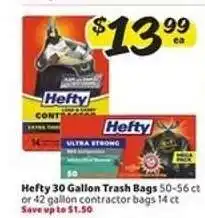 Winn Dixie Hefty 30 Gallon Trash Bags offer