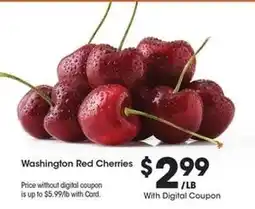 Kroger Washington Red Cherries offer