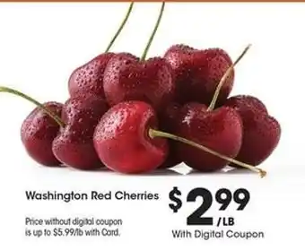 Kroger Washington Red Cherries offer