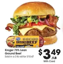 Kroger Kroger 73% Lean Ground Beef offer