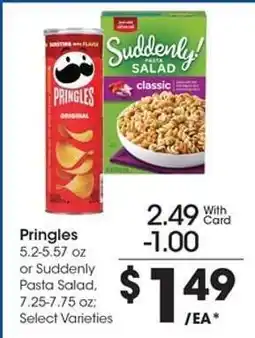 Kroger Pringles or Suddenly Pasta Salad offer