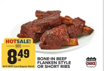 Food Lion Bone-In Beef Flanken Style or Short Ribs offer