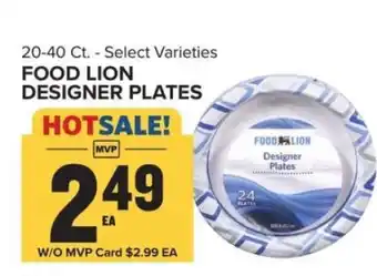 Food Lion FOOD LION DESIGNER PLATES offer