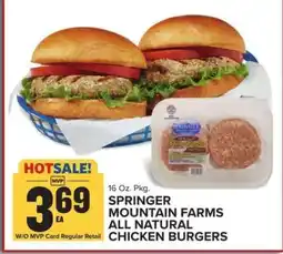 Food Lion Springer Mountain Farms All Natural Chicken Burgers offer