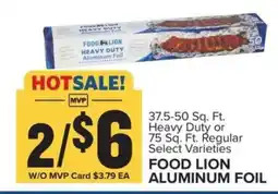 Food Lion FOOD LION ALUMINUM FOIL offer