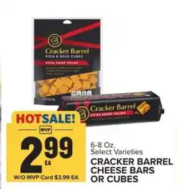 Food Lion Cracker Barrel Cheese Bars or Cubes offer