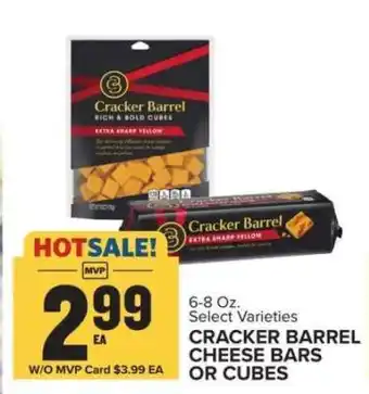 Food Lion Cracker Barrel Cheese Bars or Cubes offer