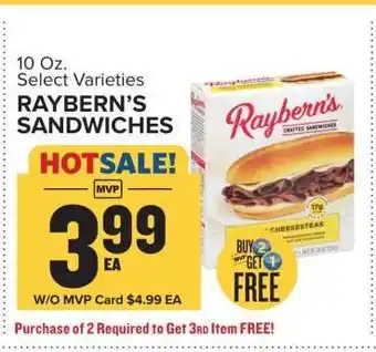 Food Lion Raybern's Sandwiches offer